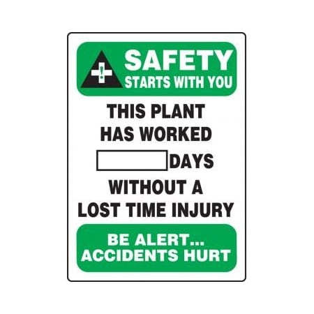 Accuform WRITEADAY SCOREBOARDS SAFETY MSR130AL MSR130AL